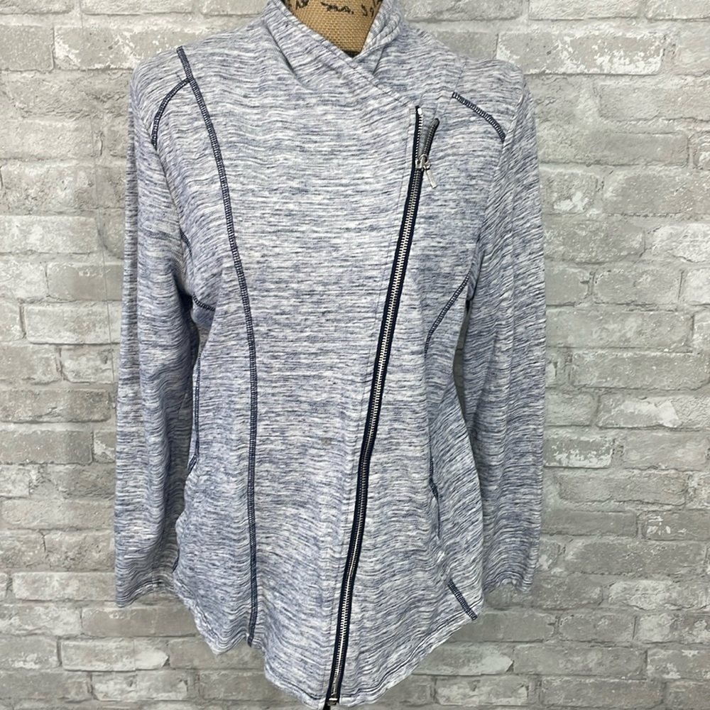 Chico’s Seamed Spacedye Jacket - Picture 2 of 8